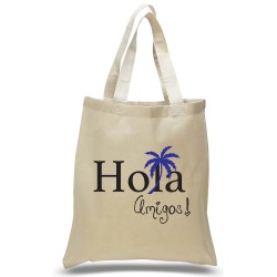 Hola Amigos With Palm Tree Welcome Tote