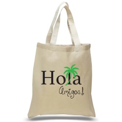 Hola Amigos With Palm Tree Welcome Tote